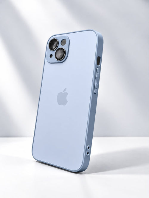 Carcasa de vidrio esmerilado para iPhone 15