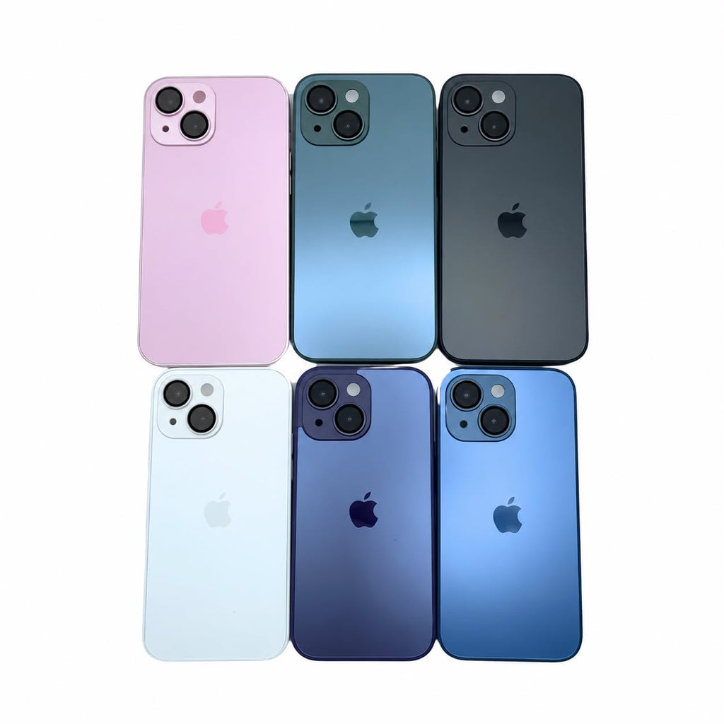 Carcasa de vidrio esmerilado para iPhone 15